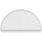 Ekena Millwork Half Round Sunburst Architectural Grade PVC Combination Pediment, 76"W x 44-3/4"H x 2-3/4"P PEDPC076X450HRO01 - alternate 5